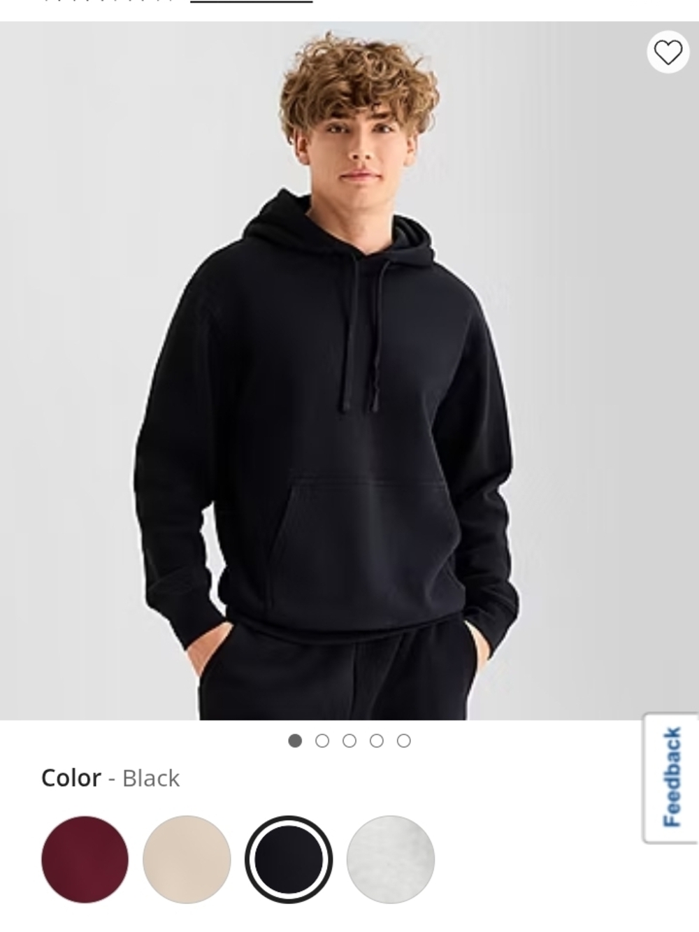 Black Men's Pullover Hoodie Sweatshirt